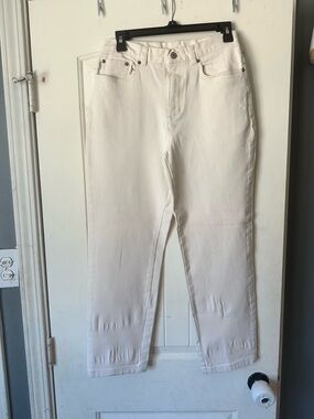 Lauren Ralph Lauren White/ Cream High Rise Straight Leg Jeans - Size 6